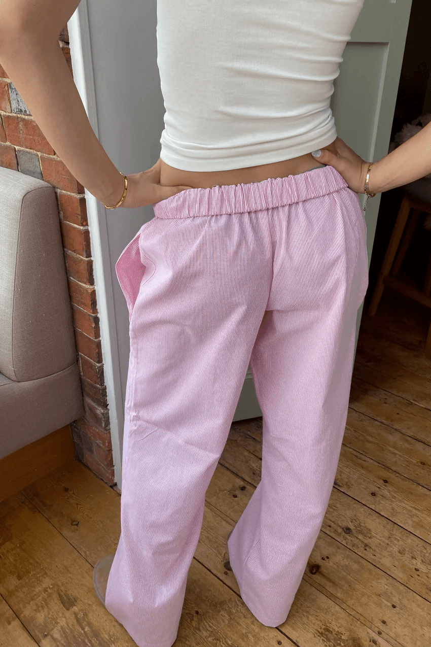 Emeja | Dames Gestreepte Loungebroek met Elastische Tailleband