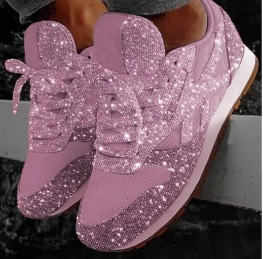 Emeja | Dames Glitter Veterschoenen