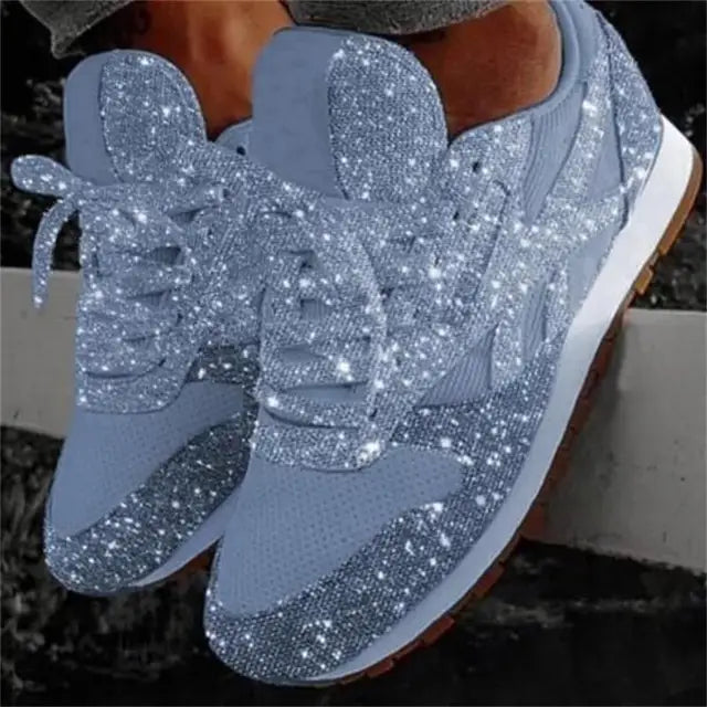 Emeja | Dames Glitter Veterschoenen