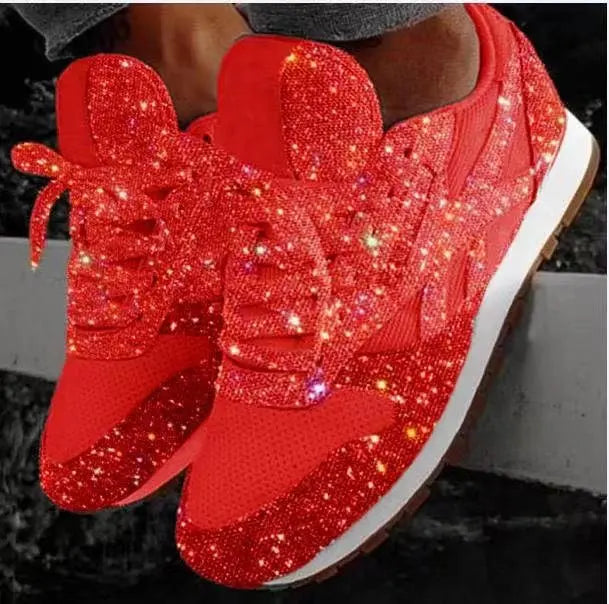 Emeja | Dames Glitter Veterschoenen