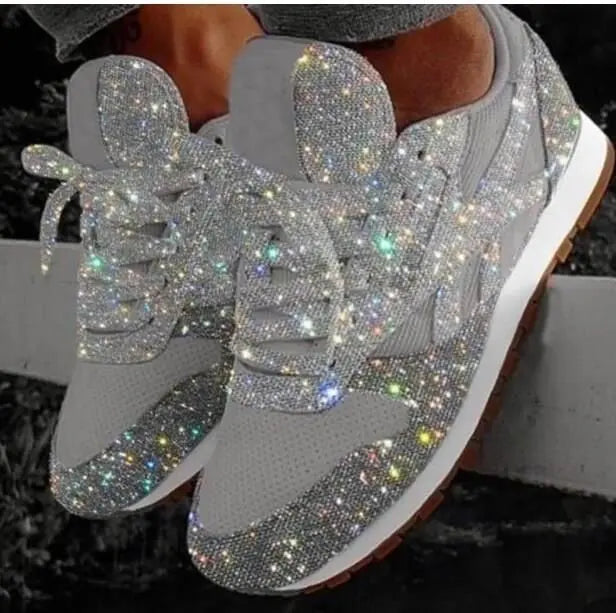 Emeja | Dames Glitter Veterschoenen