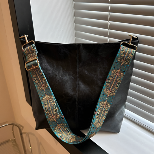 Emeja | Dames Hobo Handtas met Patroonriem