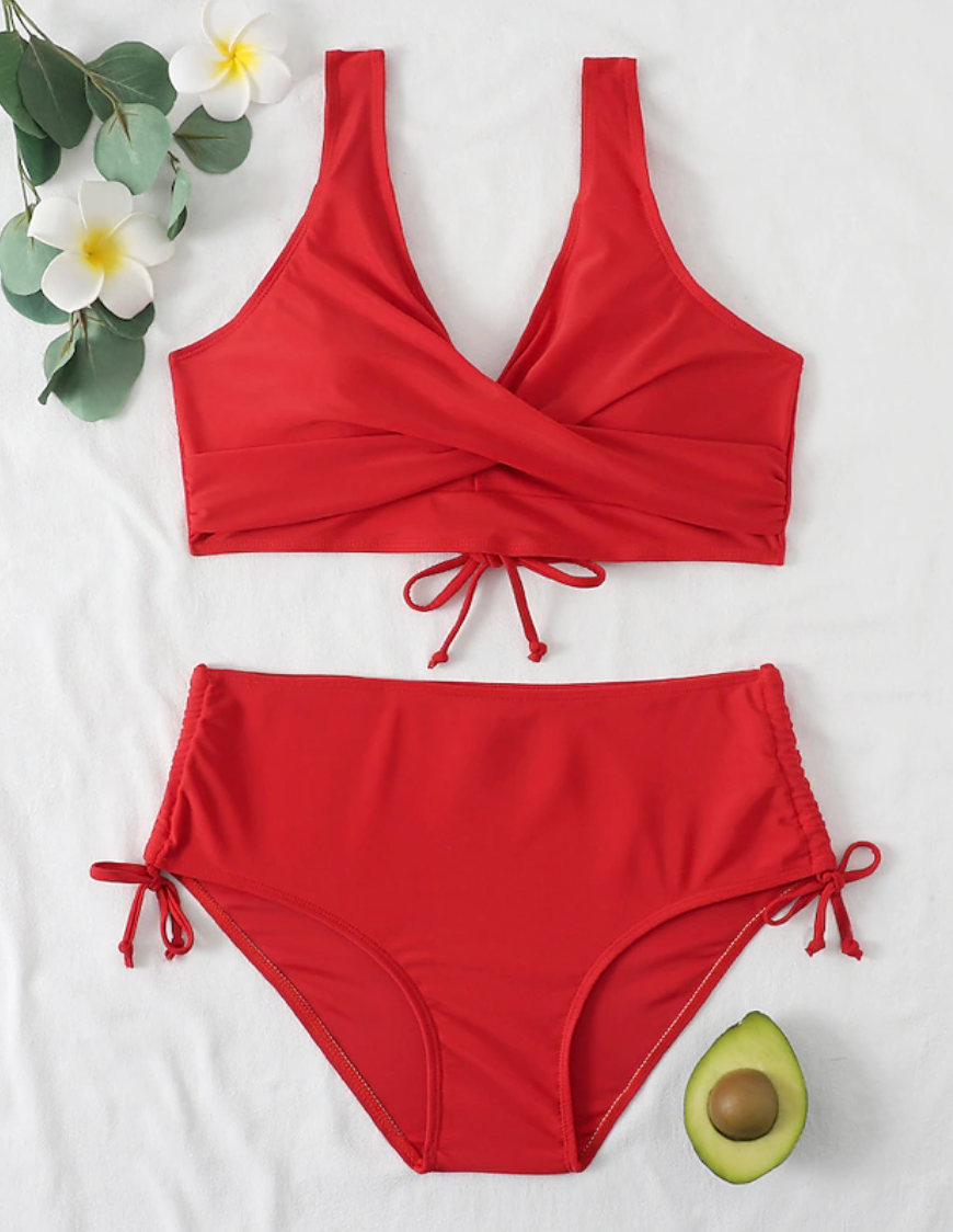 Emeja | Dames Hoge Taille Bikini Set met Wikkel Top