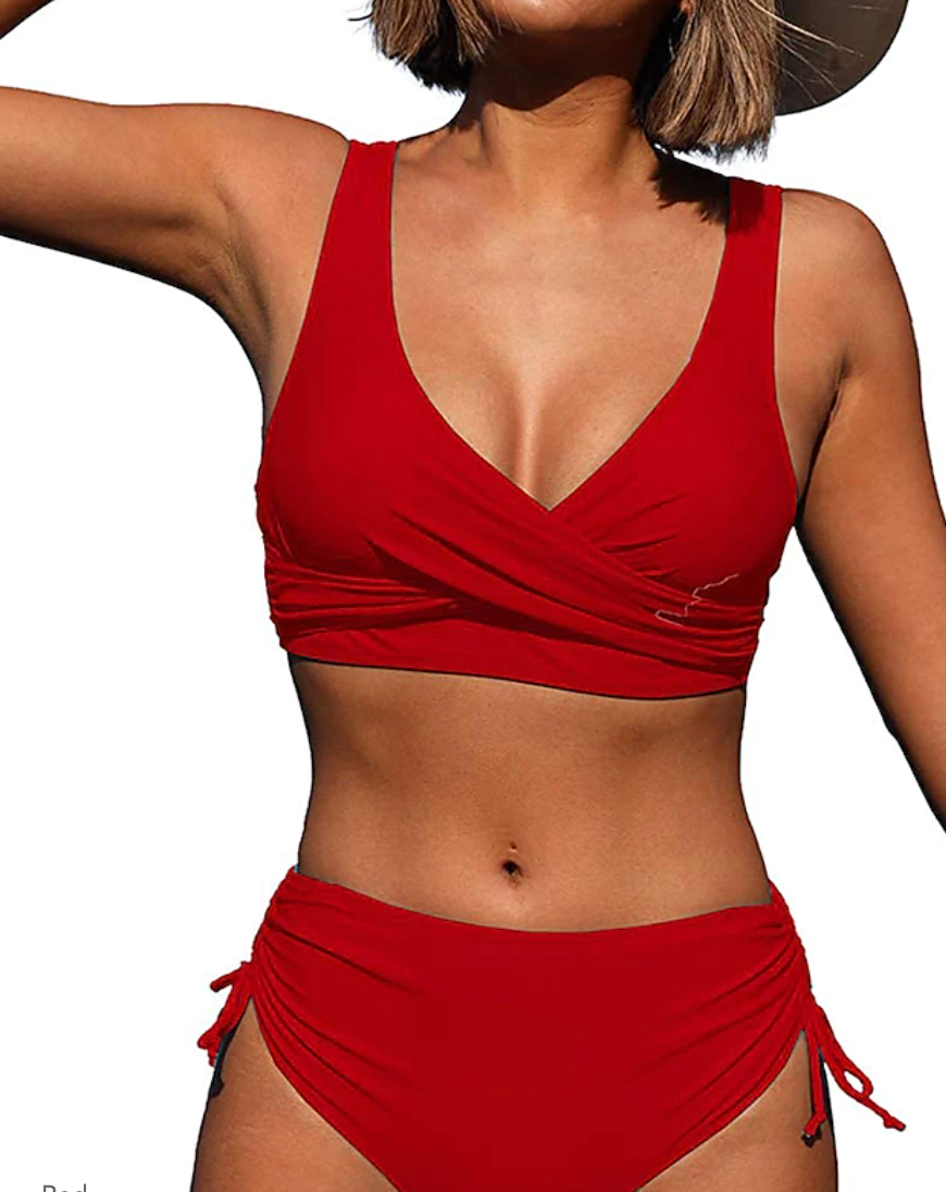 Emeja | Dames Hoge Taille Bikini Set met Wikkel Top