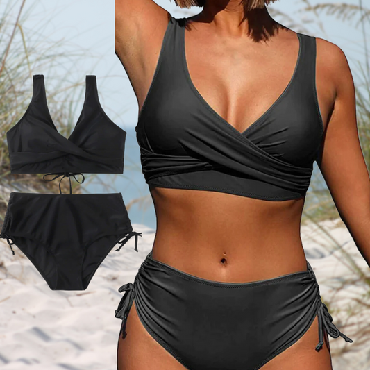 Emeja | Dames Hoge Taille Bikini Set met Wikkel Top