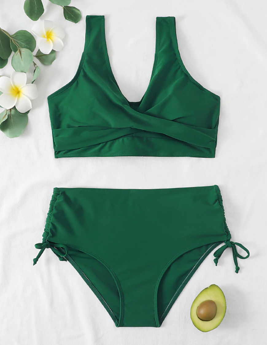 Emeja | Dames Hoge Taille Bikini Set met Wikkel Top