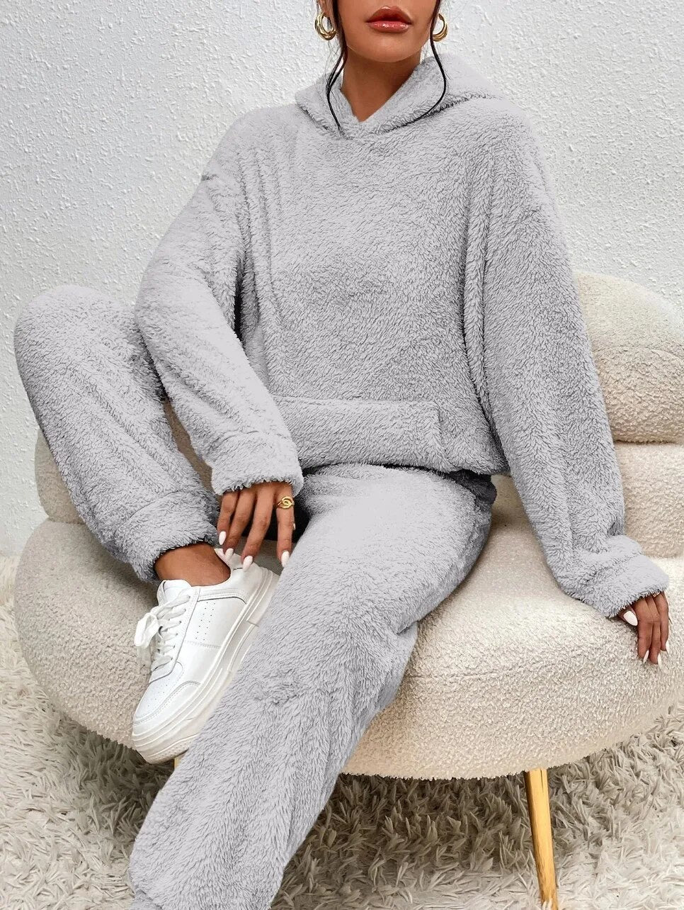 Emeja | Dames Hooded Fleece Loungewear Set