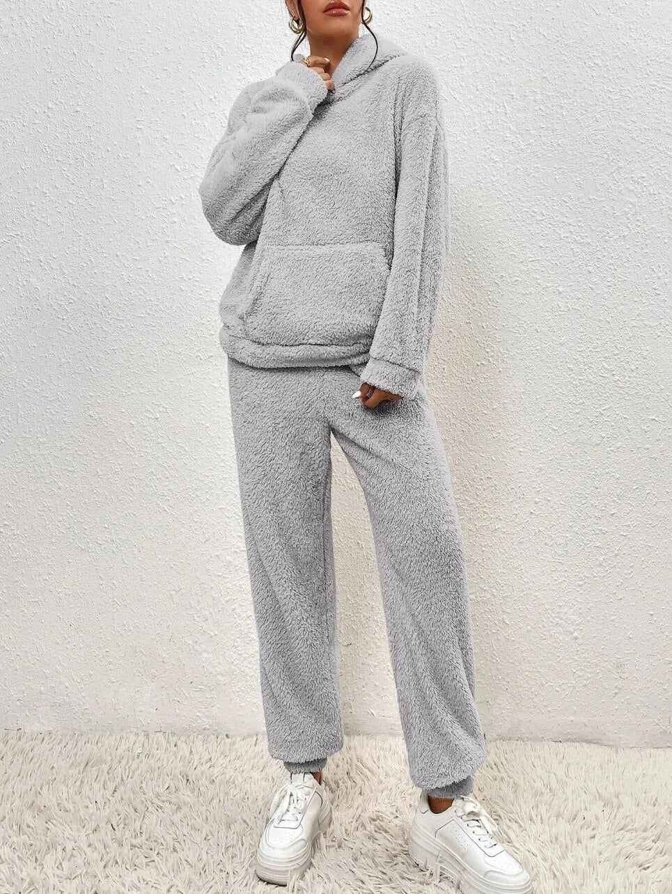 Emeja | Dames Hooded Loungewear Set Pluche Cozy