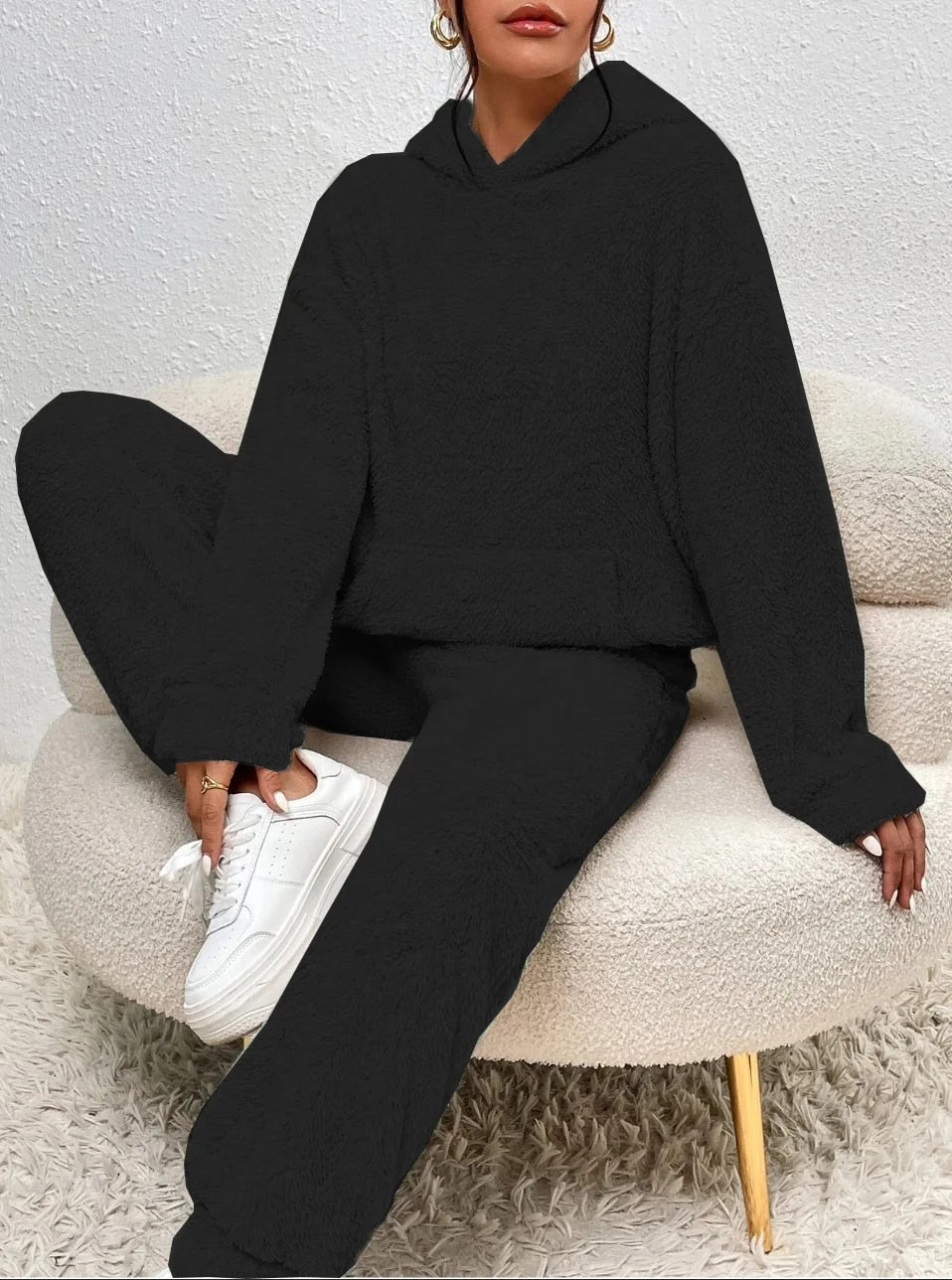 Emeja | Dames Hooded Loungewear Set Pluche Cozy