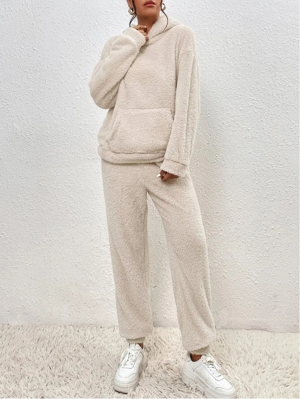 Emeja | Dames Hooded Loungewear Set Pluche Cozy