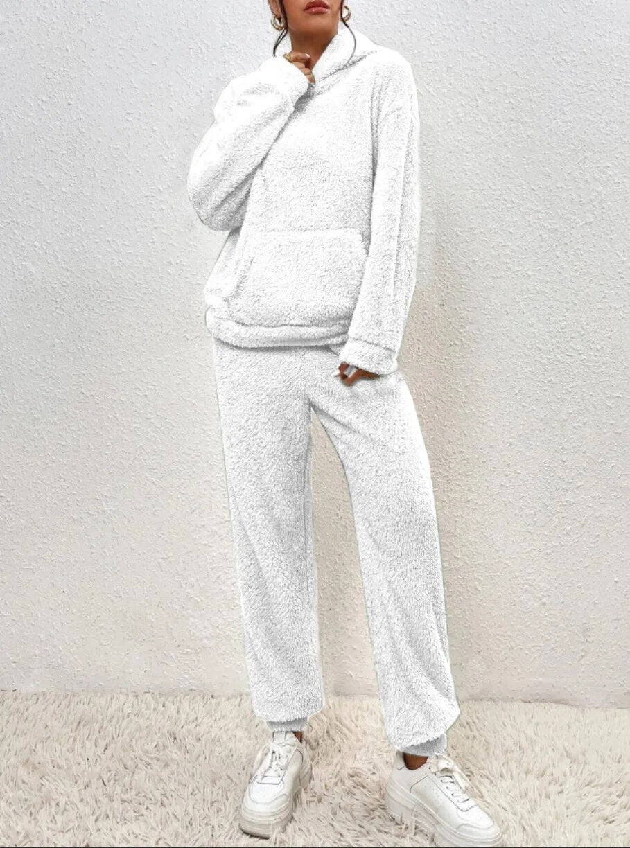 Emeja | Dames Hooded Loungewear Set Pluche Cozy