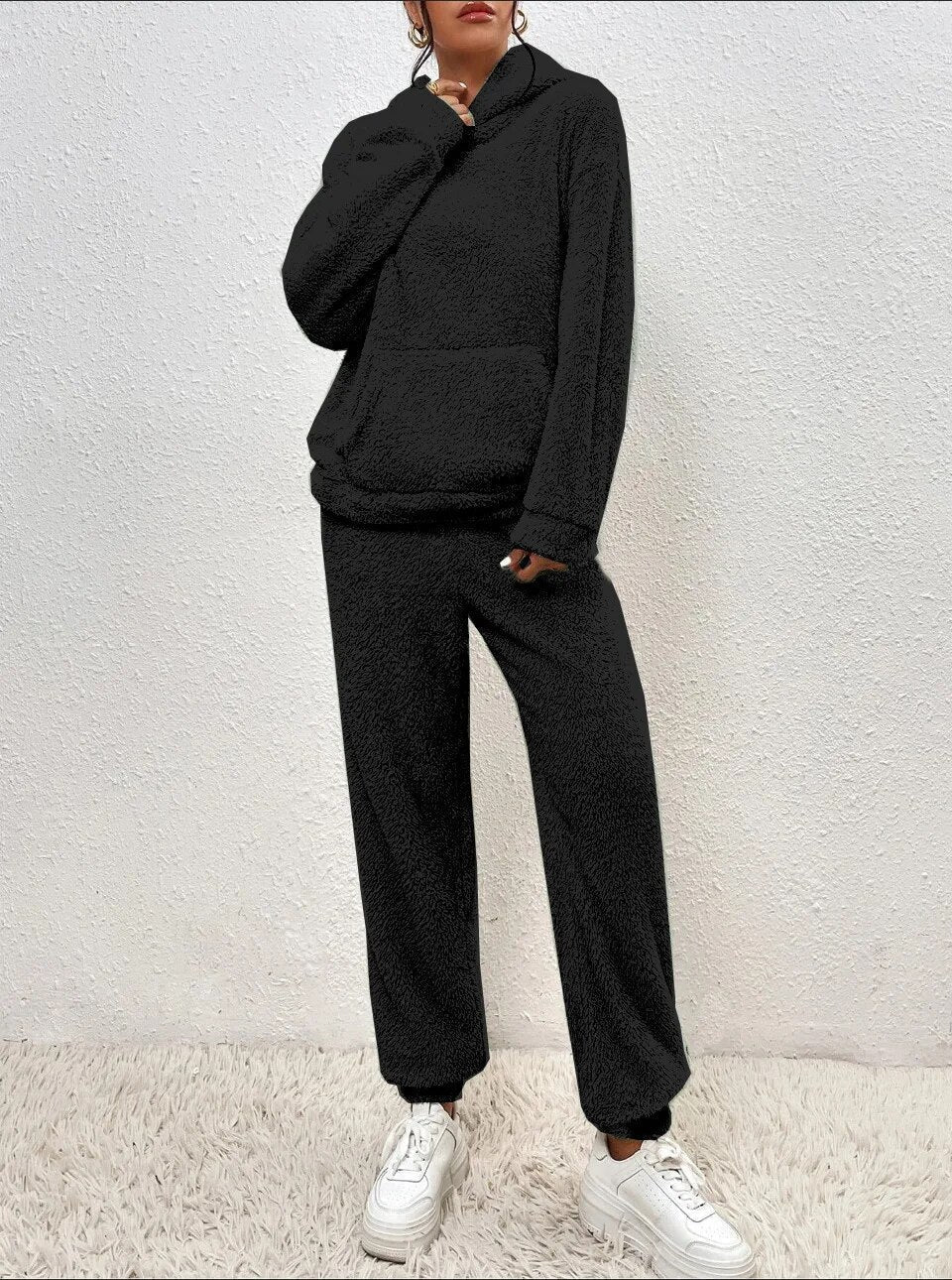 Emeja | Dames Hooded Loungewear Set Pluche Cozy