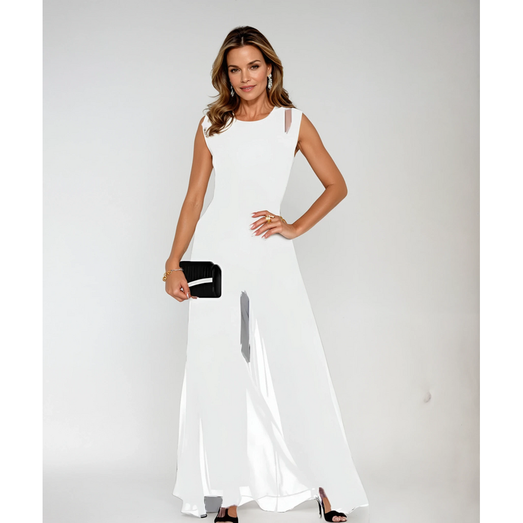 Emeja | Dames Jumpsuit met Brede Pijpen en Overlay