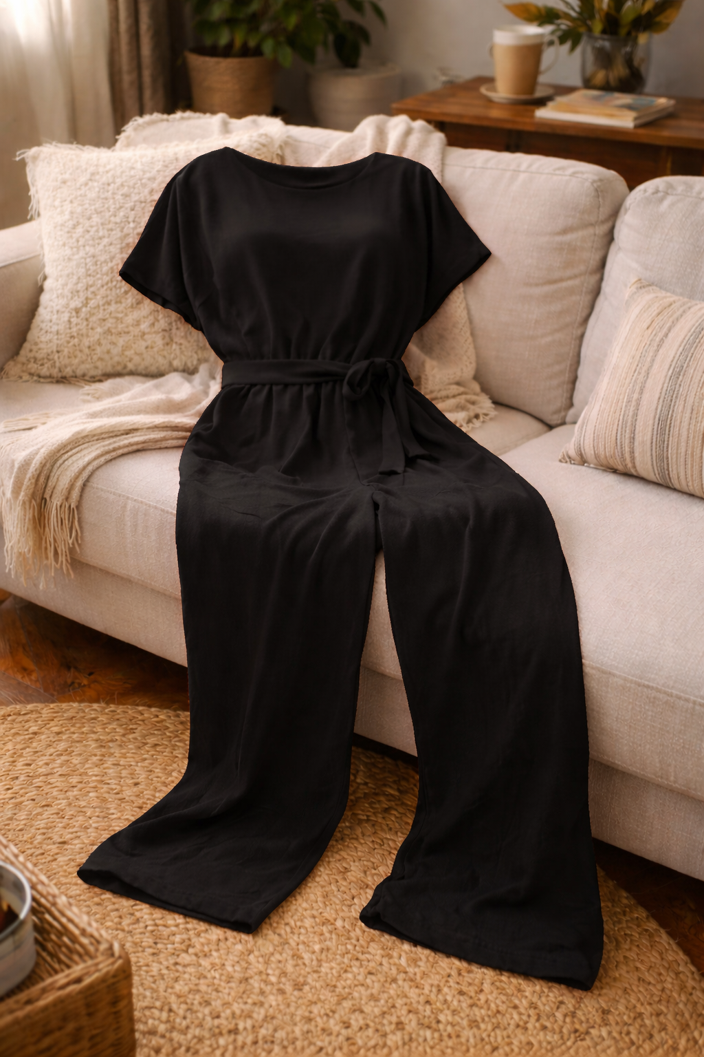 Emeja | Dames Jumpsuit met Brede Snit en Riem