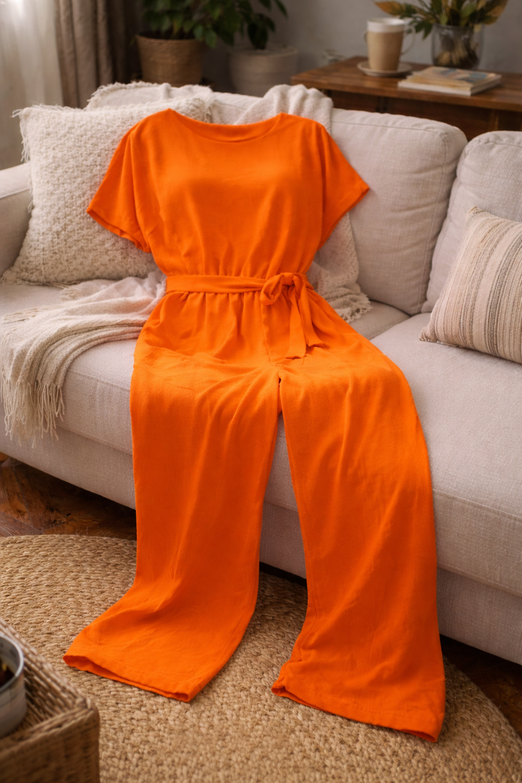 Emeja | Dames Jumpsuit met Brede Snit en Riem