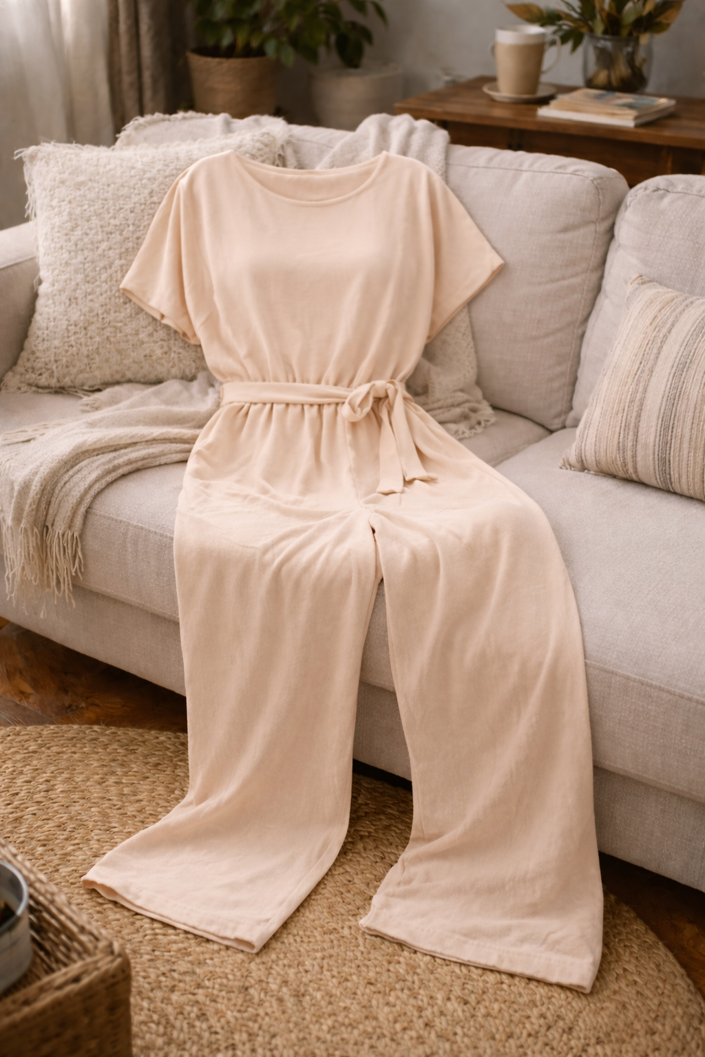 Emeja | Dames Jumpsuit met Brede Snit en Riem
