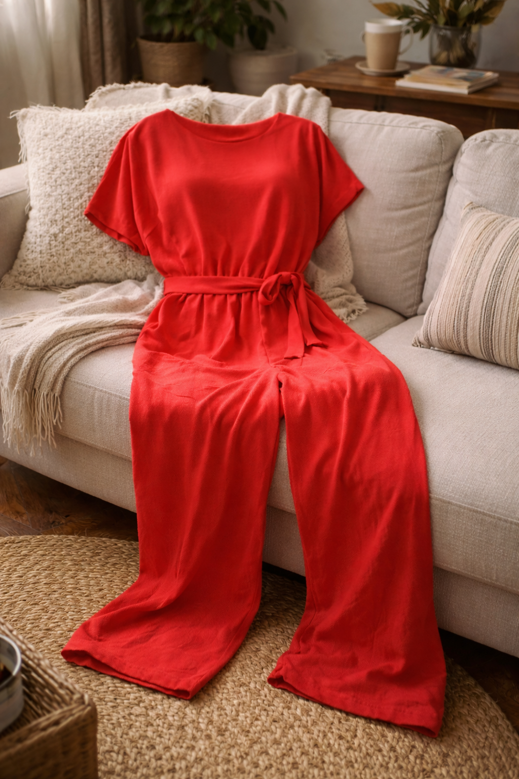 Emeja | Dames Jumpsuit met Brede Snit en Riem