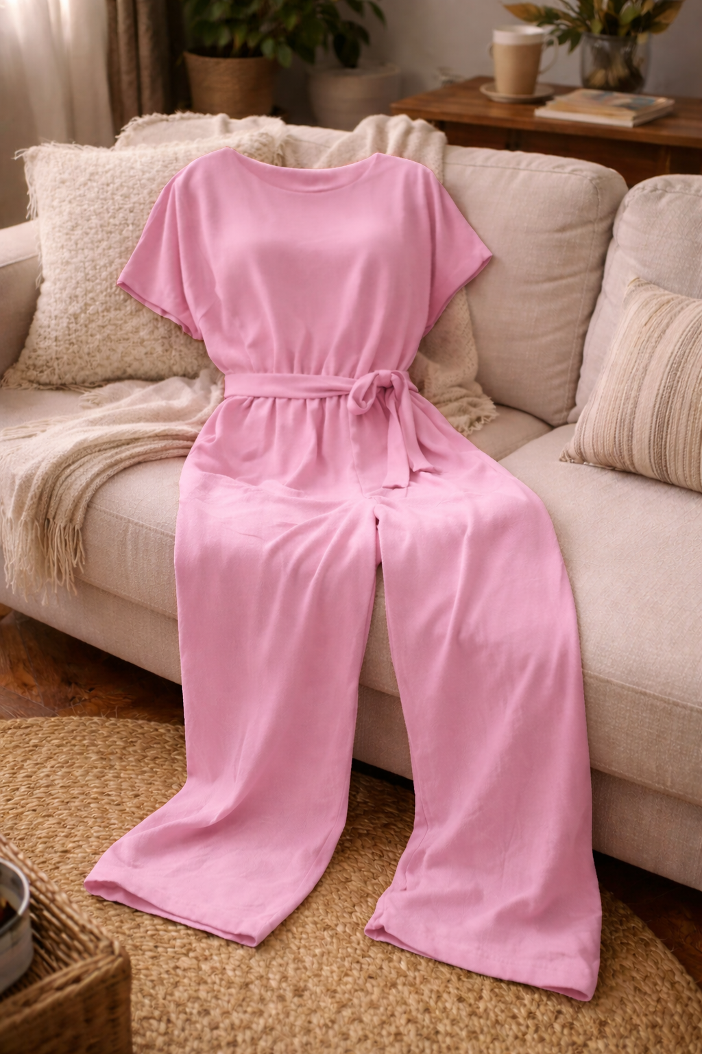 Emeja | Dames Jumpsuit met Brede Snit en Riem