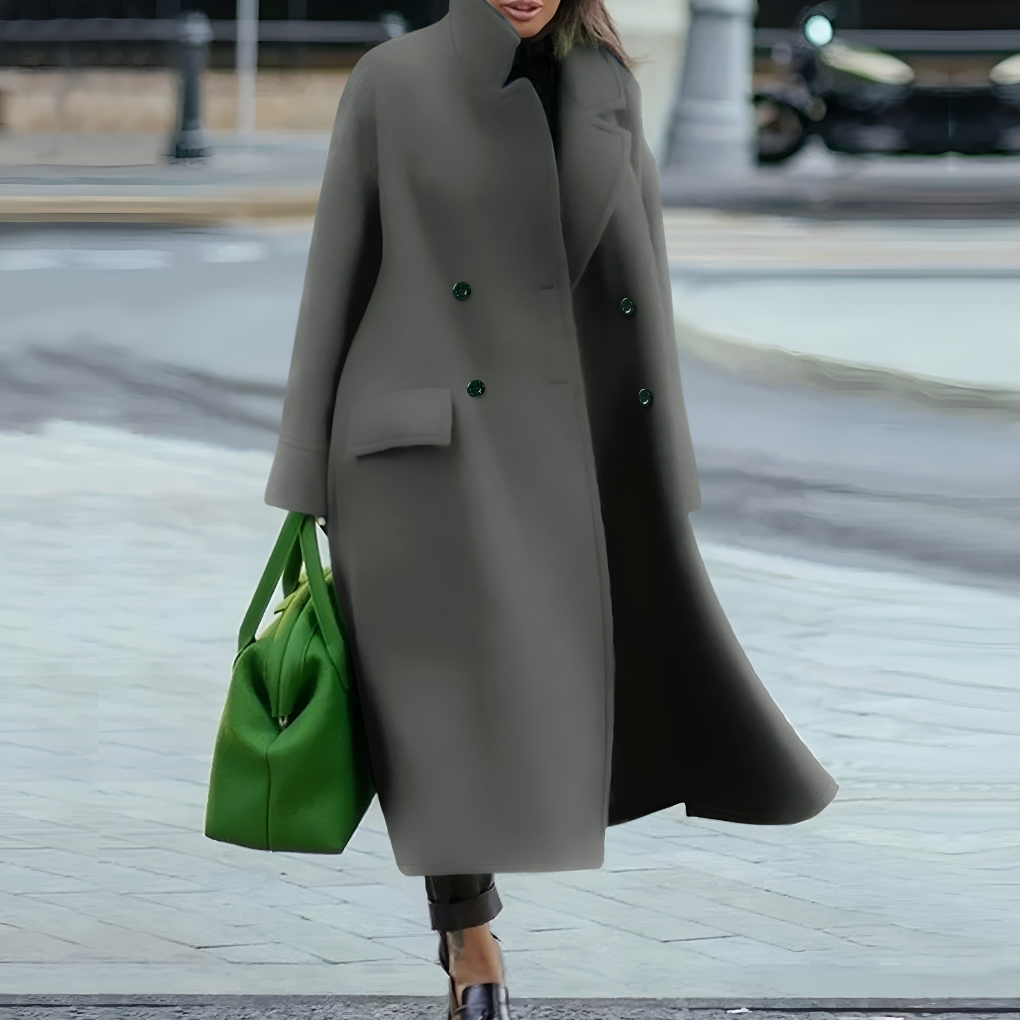 Emeja | Dames Lange Knop-Up Trenchcoat