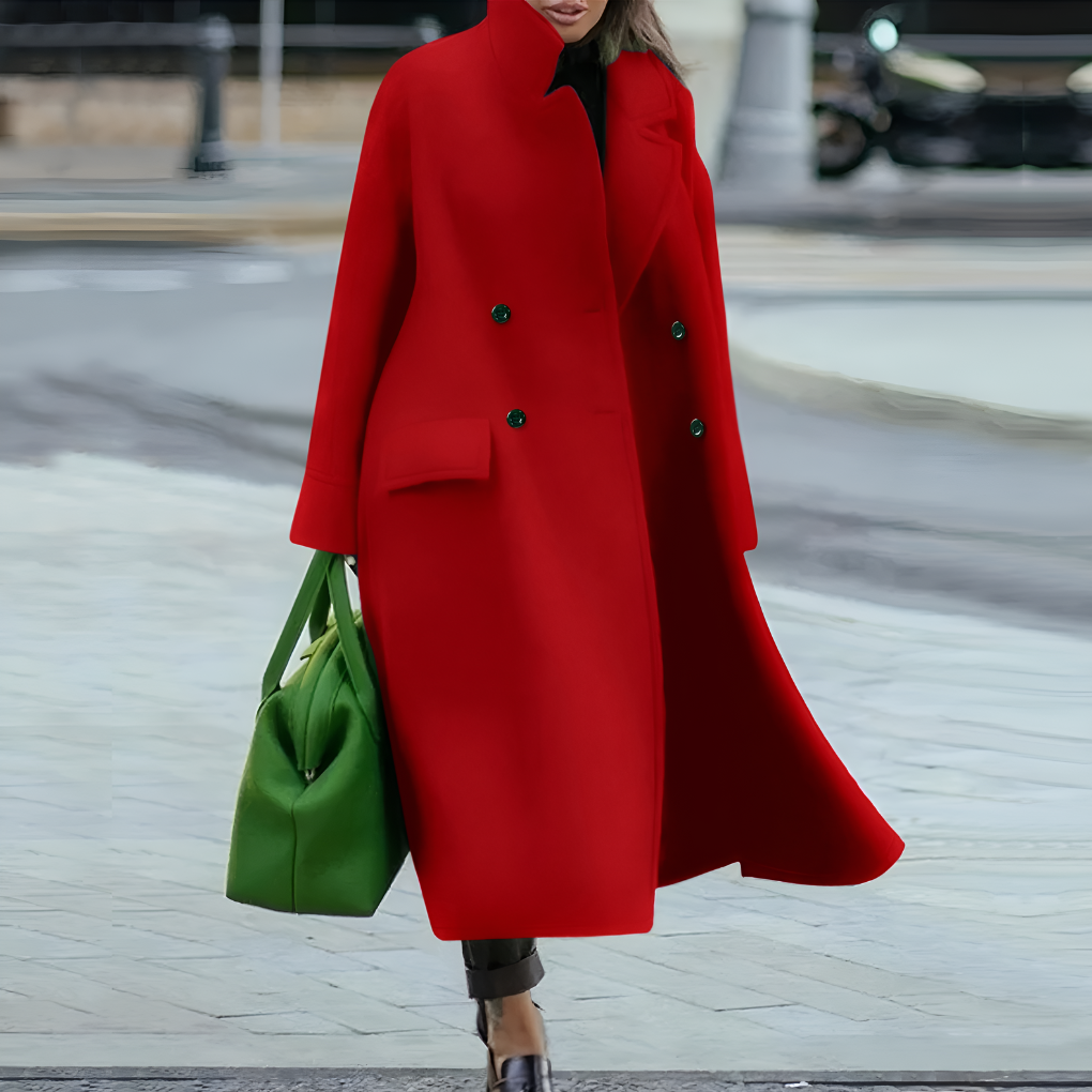 Emeja | Dames Lange Knop-Up Trenchcoat