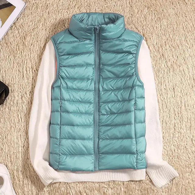 Emeja | Dames Lichtgewicht Puffer Vest Met Staande Kraag