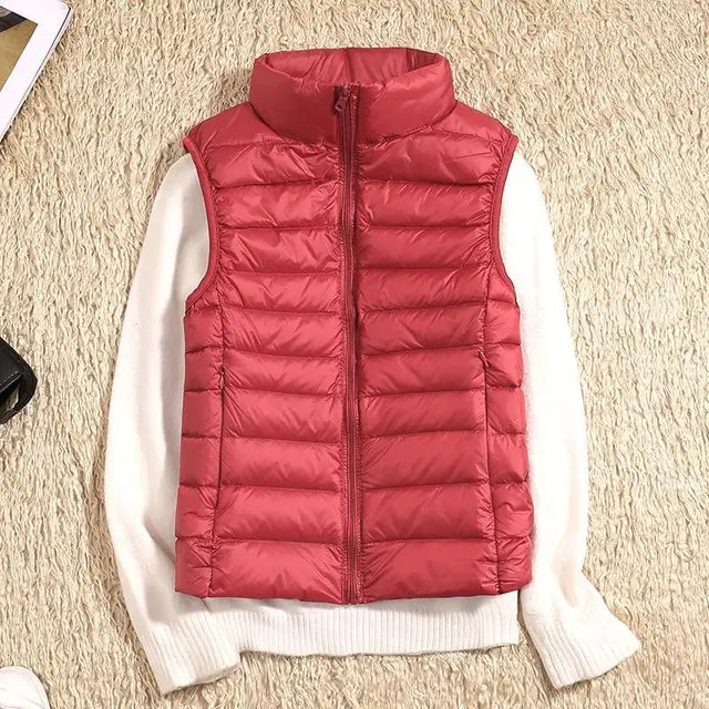 Emeja | Dames Lichtgewicht Puffer Vest Met Staande Kraag