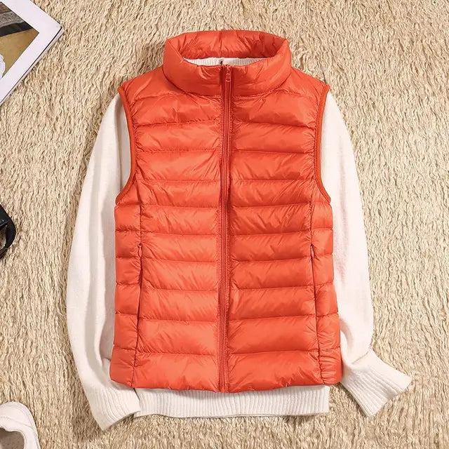 Emeja | Dames Lichtgewicht Puffer Vest Met Staande Kraag
