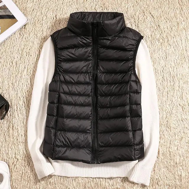 Emeja | Dames Lichtgewicht Puffer Vest Met Staande Kraag