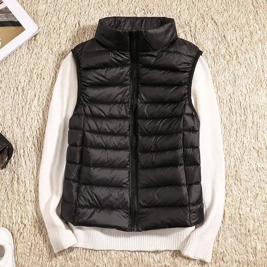 Emeja | Dames Lichtgewicht Puffer Vest Met Staande Kraag