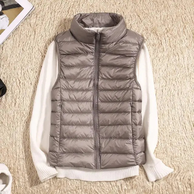 Emeja | Dames Lichtgewicht Puffer Vest Met Staande Kraag