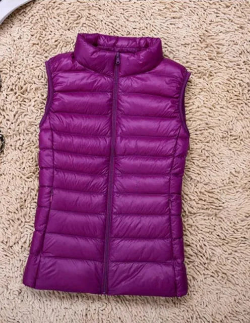 Emeja | Dames Lichtgewicht Puffer Vest Met Staande Kraag