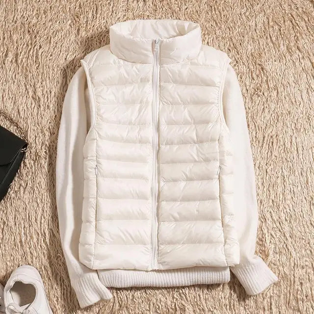 Emeja | Dames Lichtgewicht Puffer Vest Met Staande Kraag