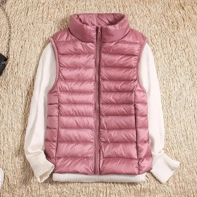 Emeja | Dames Lichtgewicht Puffer Vest Met Staande Kraag