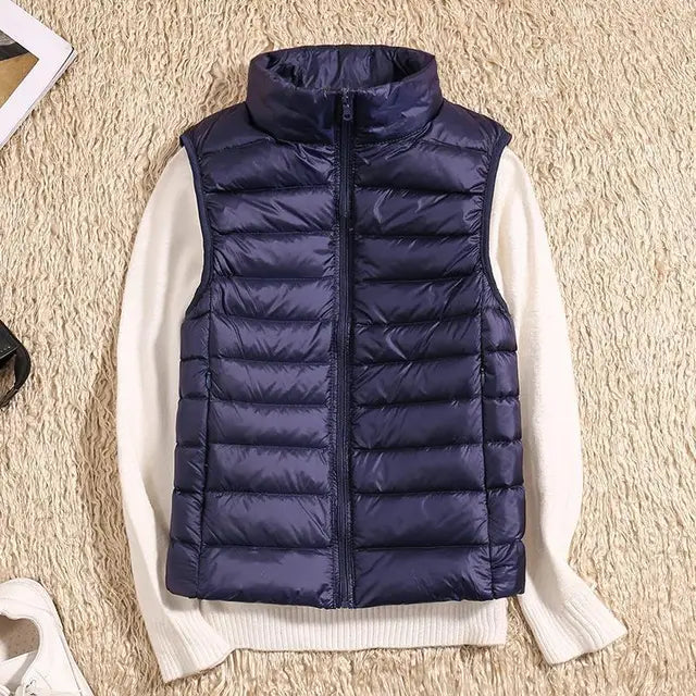 Emeja | Dames Lichtgewicht Puffer Vest Met Staande Kraag