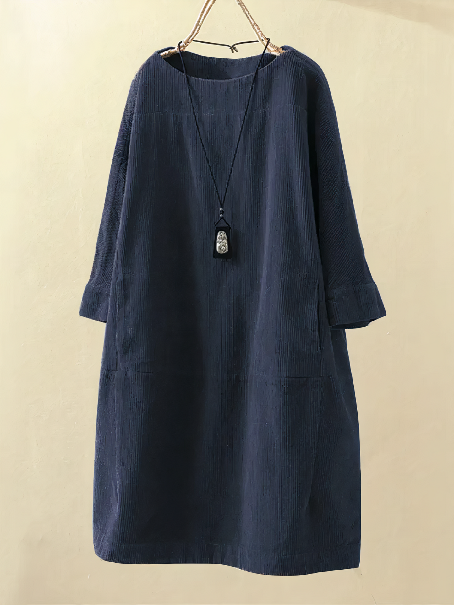 Emeja | Dames Midi Jurk met Heupzakken