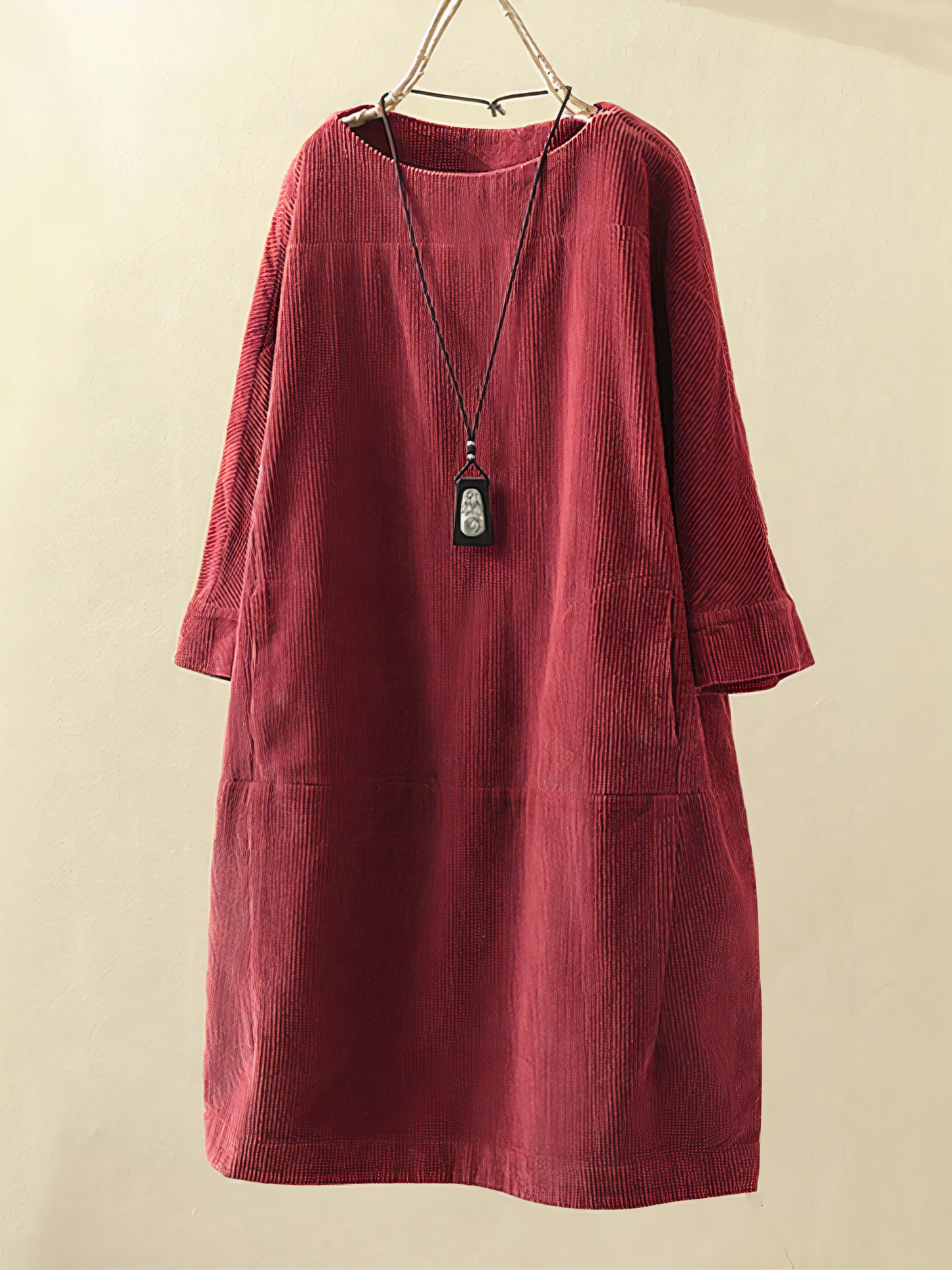 Emeja | Dames Midi Jurk met Heupzakken