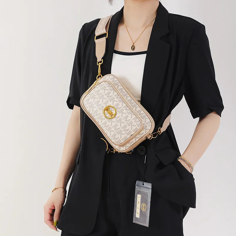 Emeja | Dames Monogram Schoudertas met Kettingdetail