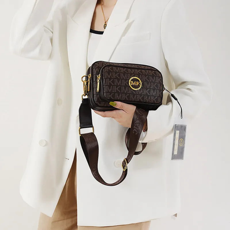 Emeja | Dames Monogram Schoudertas met Kettingdetail