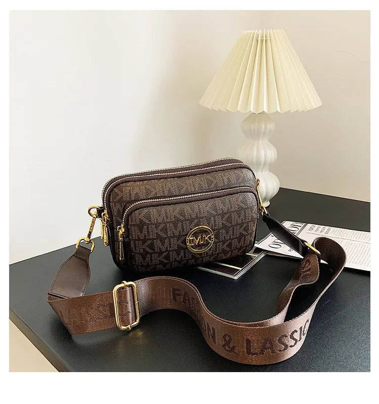 Emeja | Dames Monogram Schoudertas met Kettingdetail