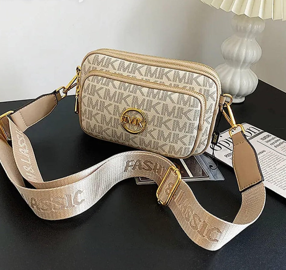 Emeja | Dames Monogram Schoudertas met Kettingdetail