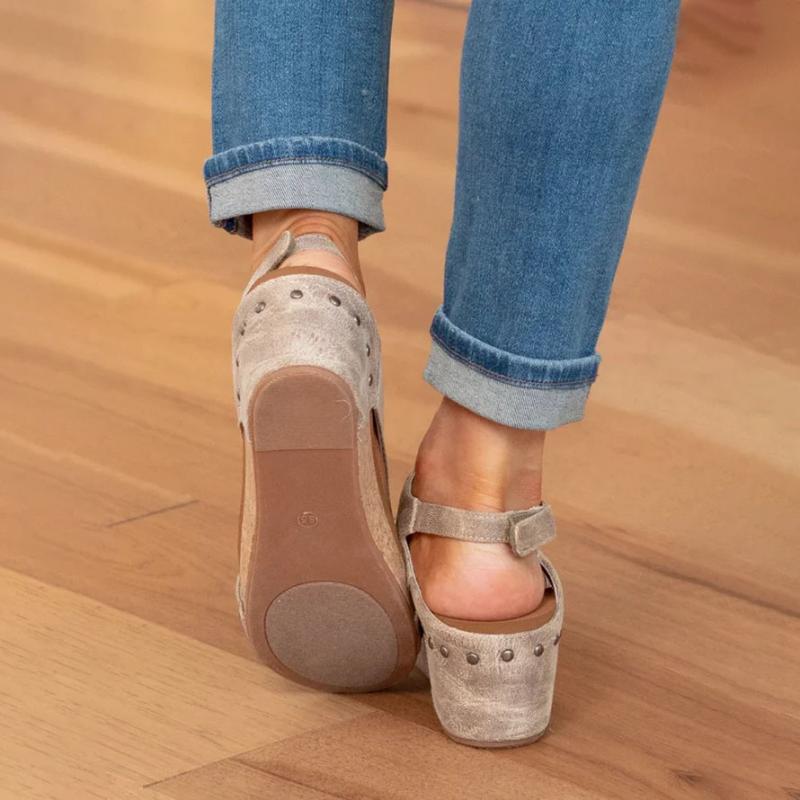 Emeja | Dames Orthopedische Wedge Sandalen met Uitsparingen