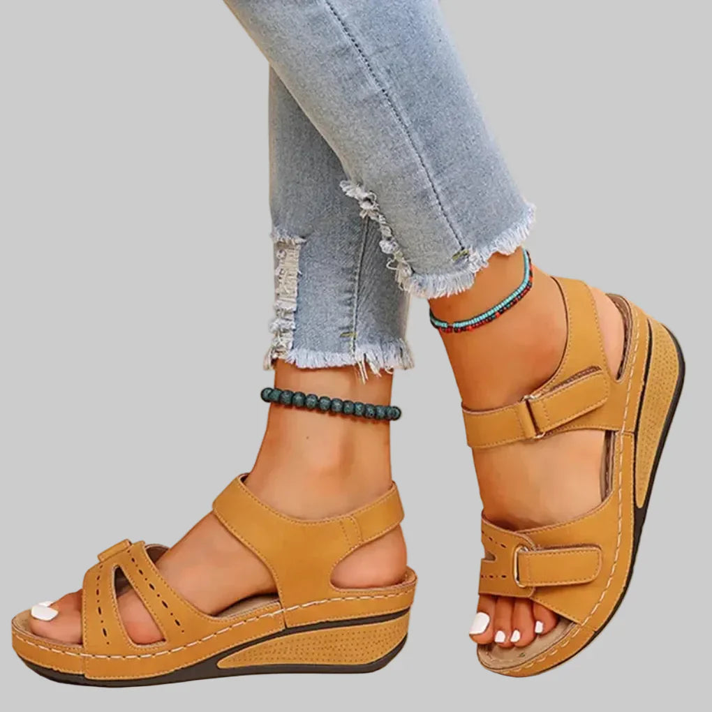 Emeja | Dames Orthopedische Wedge Sandalen met Verstelbare Bandjes