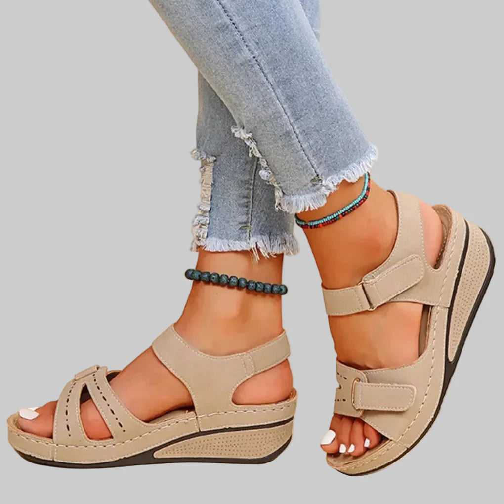 Emeja | Dames Orthopedische Wedge Sandalen met Verstelbare Bandjes