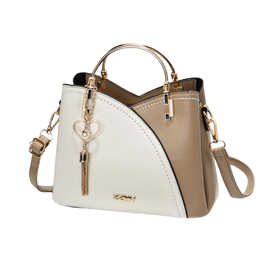 Emeja | Dames Patchwork Bucket Bag met Tassel Charm