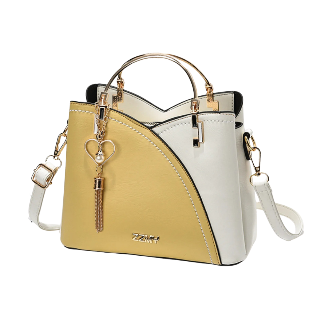 Emeja | Dames Patchwork Bucket Bag met Tassel Charm