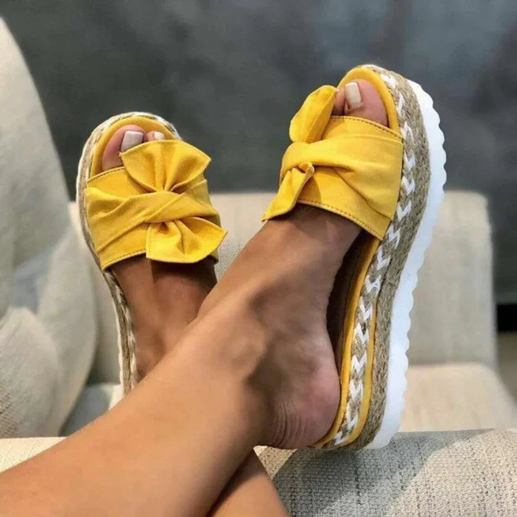 Emeja | Dames Platform Strik Sandalen