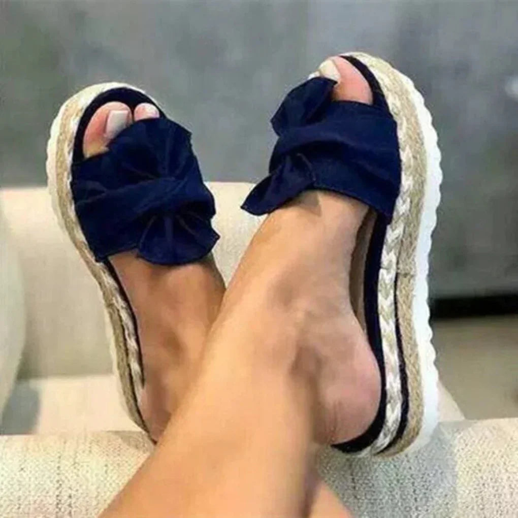 Emeja | Dames Platform Strik Sandalen