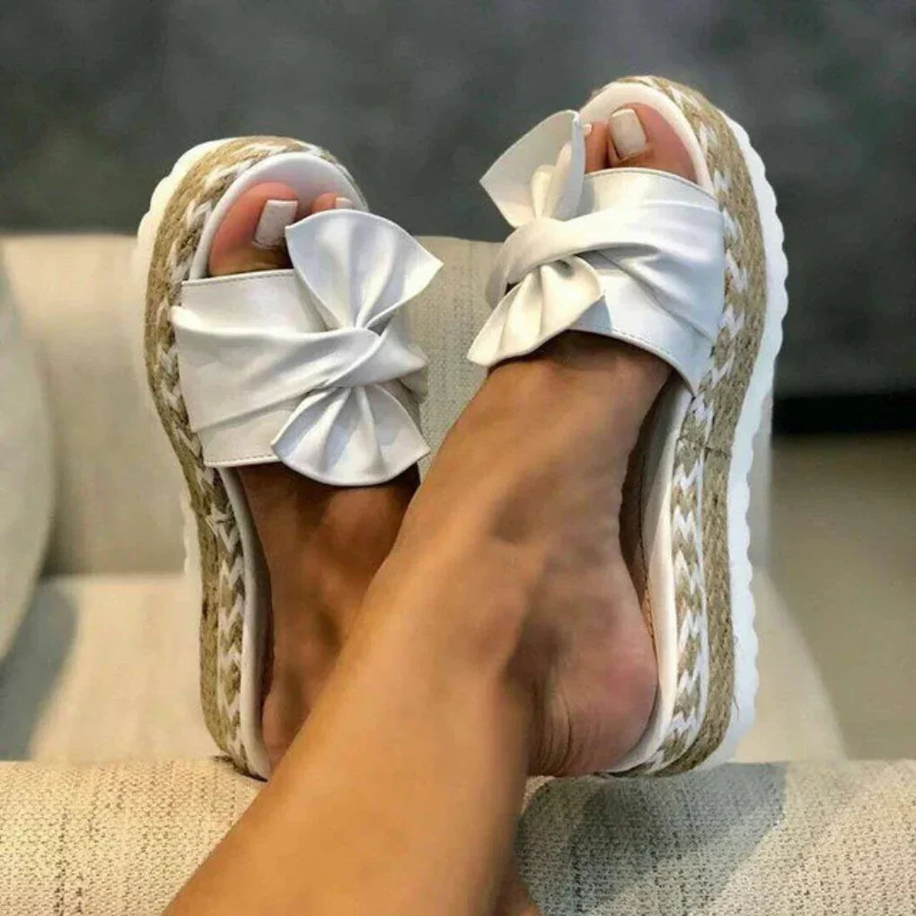 Emeja | Dames Platform Strik Sandalen