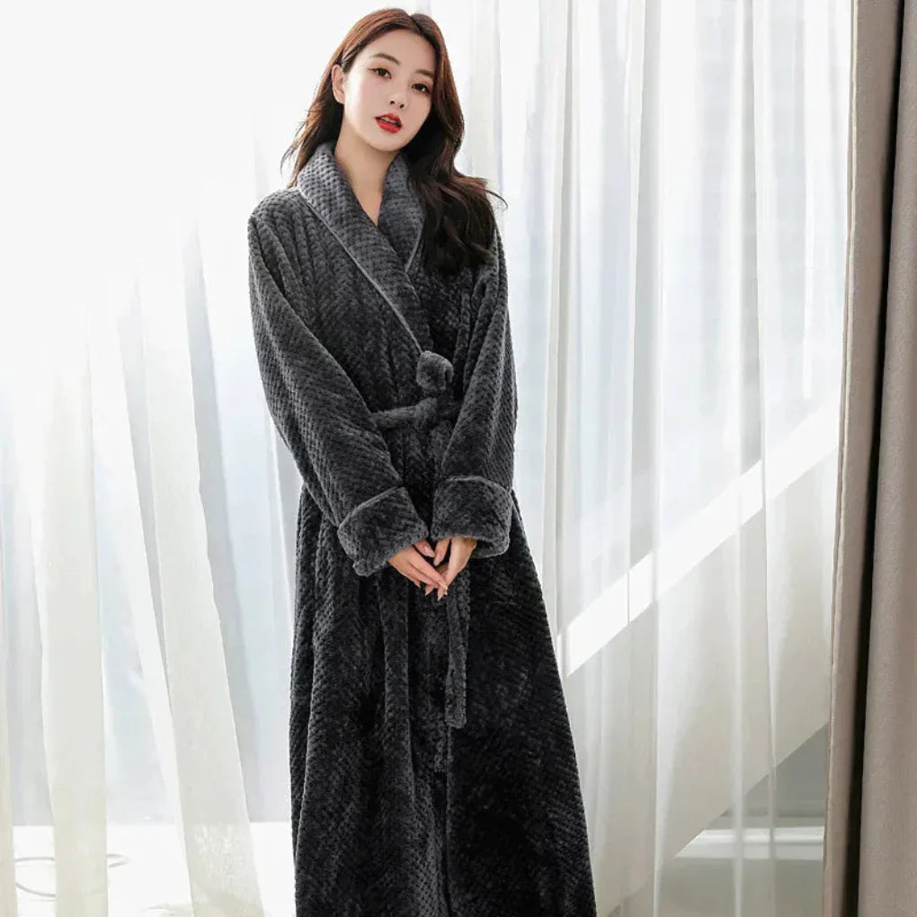 Emeja | Dames Pluche Badjas met Kap