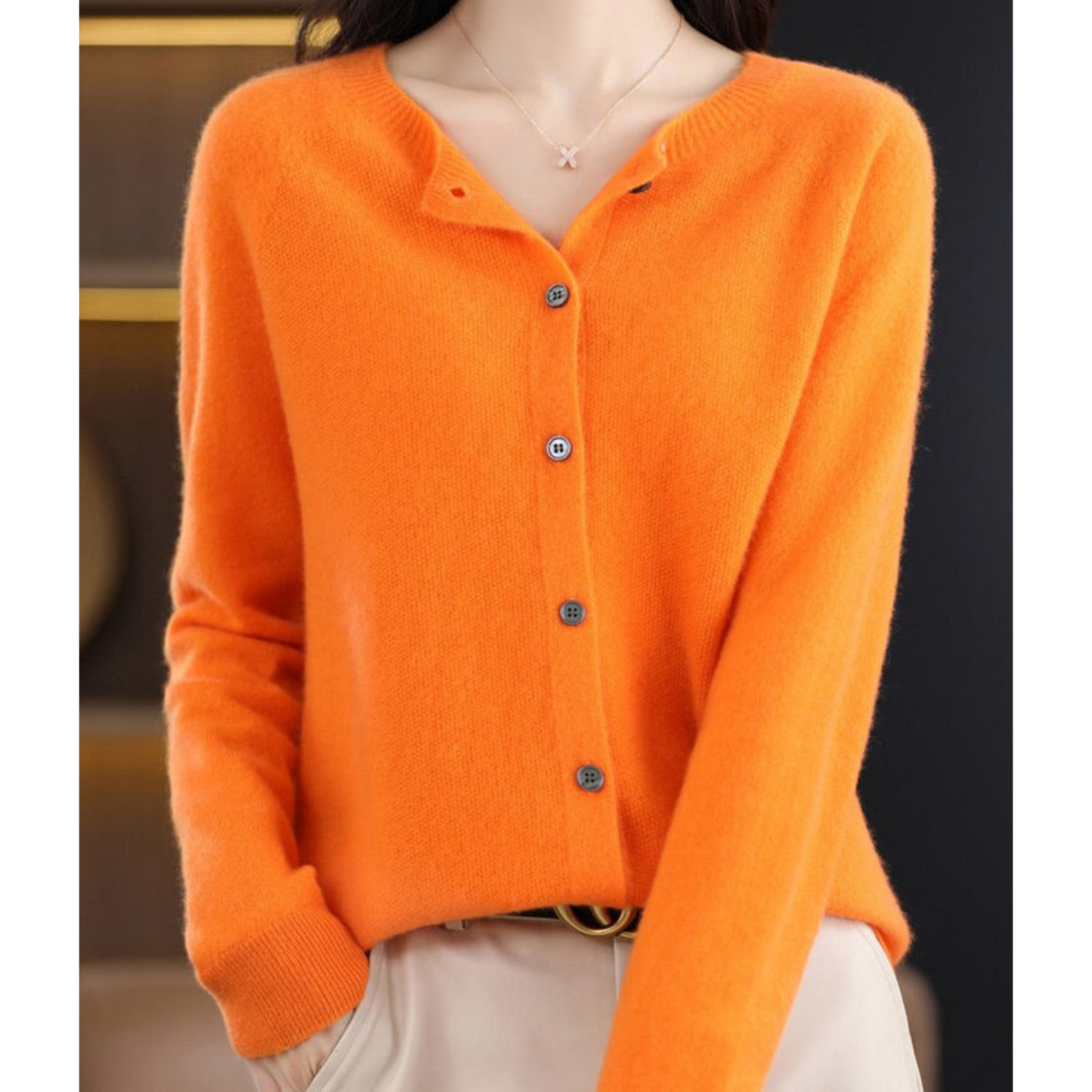 Emeja Dames Ronde Hals Cardigan Trui